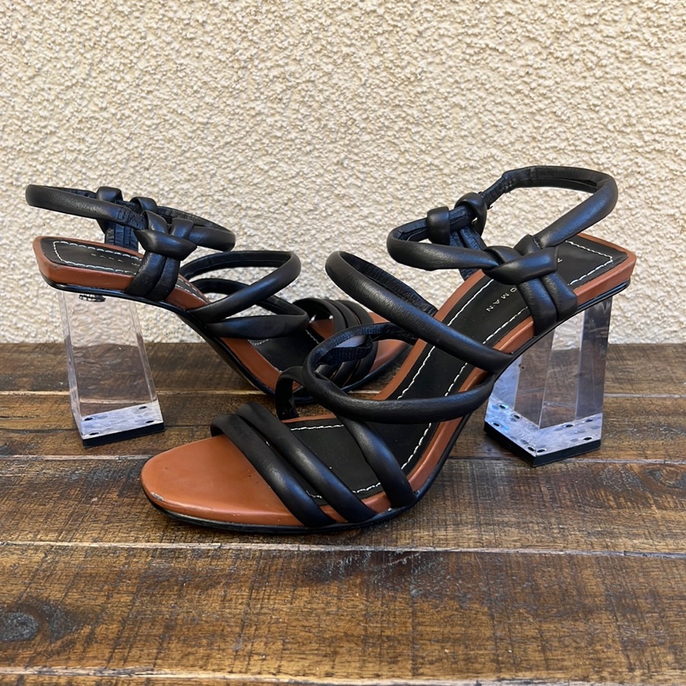 Zara Strappy Lucite High Heeled Sandals